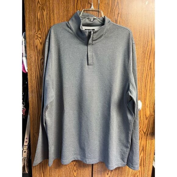Alfani 1/4 zip pullover  Ribbed  Shirt Sz XXL Gray NWOT - Picture 1 of 7